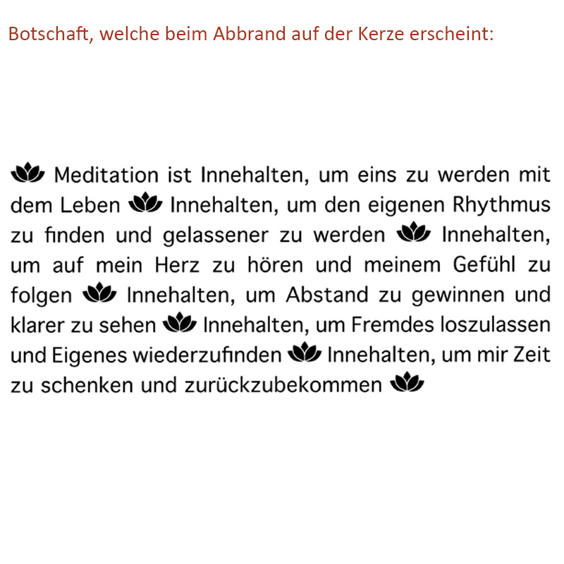 Wortlicht Kerze Leuchtende Gedanken zur Meditation