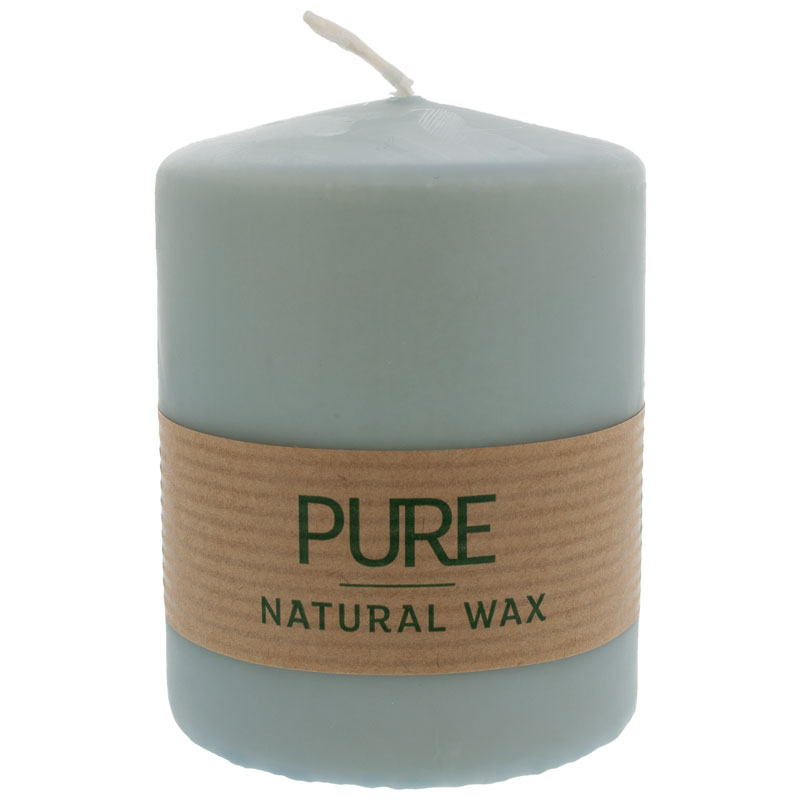 PURE Nature Wax Kerze 90/70 eisblau