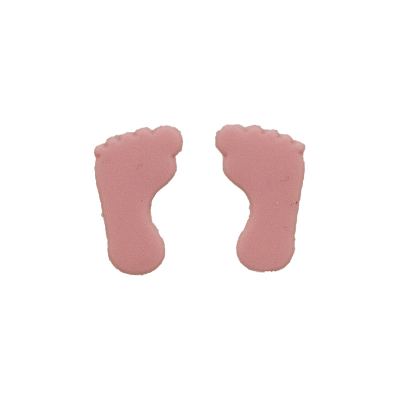 Wachsdekor Füße Paar rosa