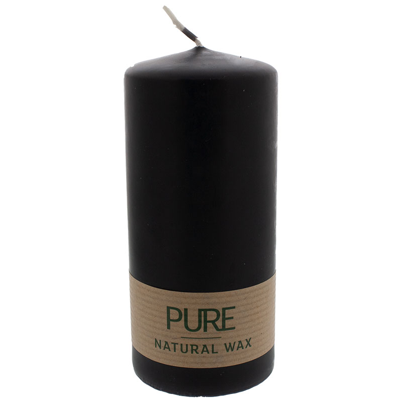 PURE Nature Wax Kerze 130/60 schwarz