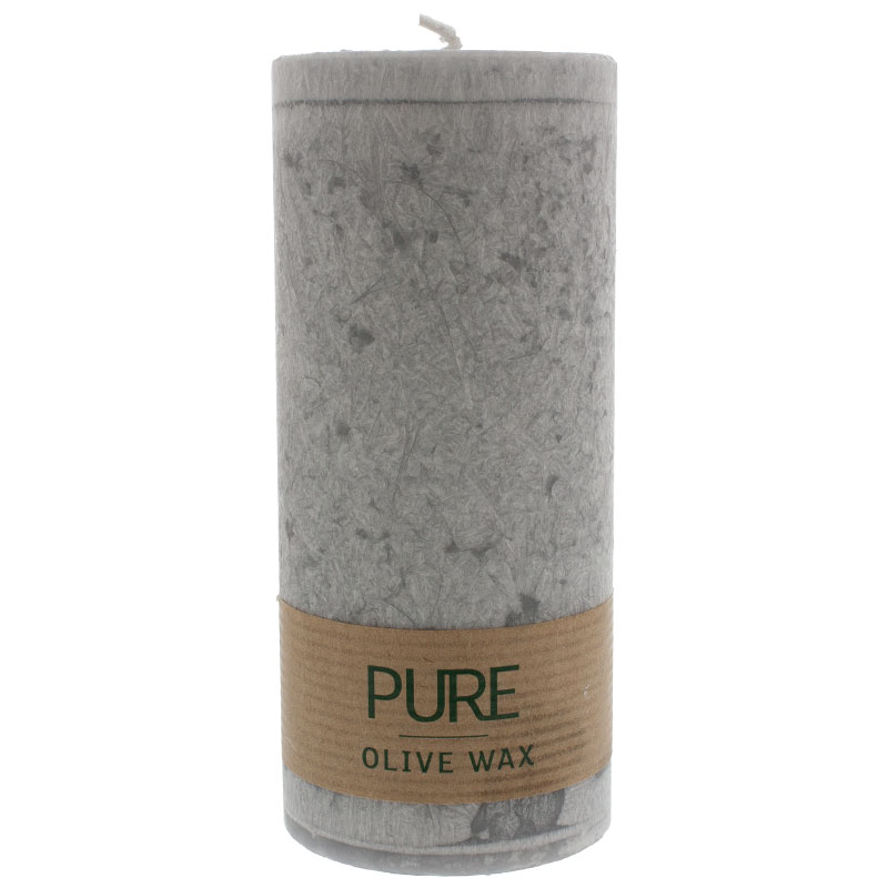 PURE Olive Wax Kerze 130/60 anthrazit