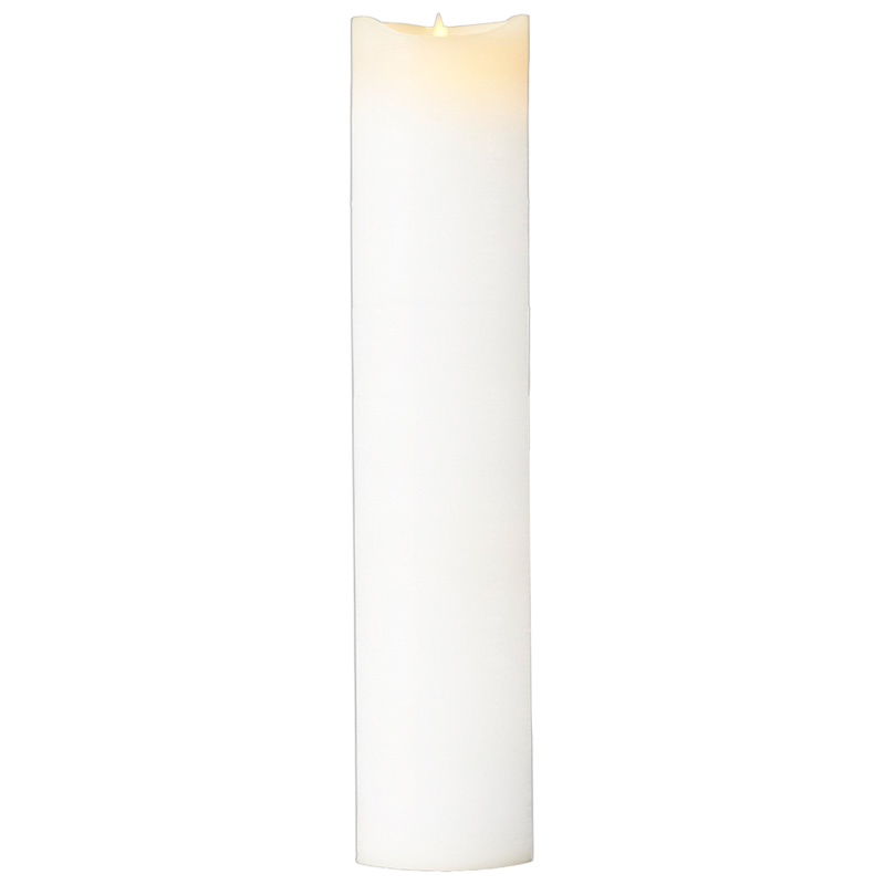 SIRIUS® LED Echtwachskerze "Sara" 50x10 cm weiß