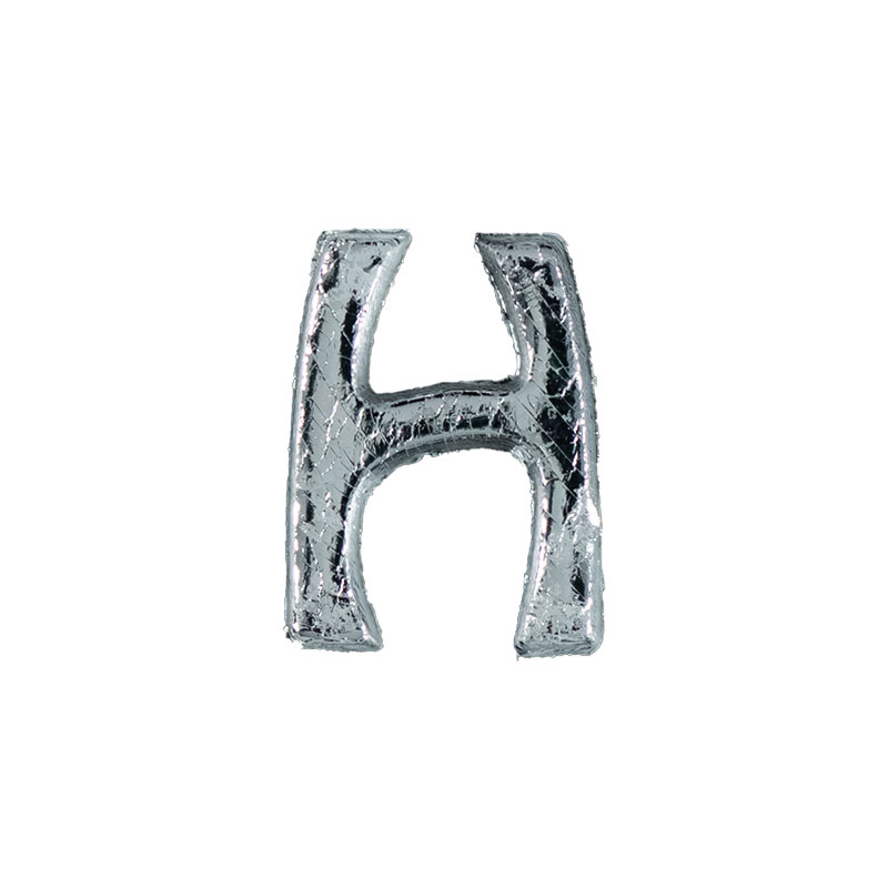 Wachsbuchstabe "H" 8mm silber