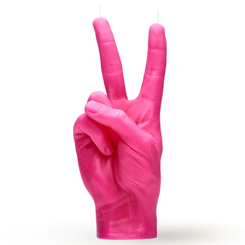 CandleHand Kerze "Peace" pink