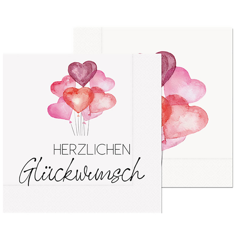 Servietten für Dich "Herzlichen Glückwunsch" 20er Pack