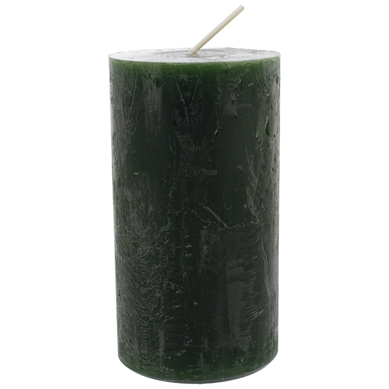 Rustic Kerze 110/60 mm jägergrün Safe Candle