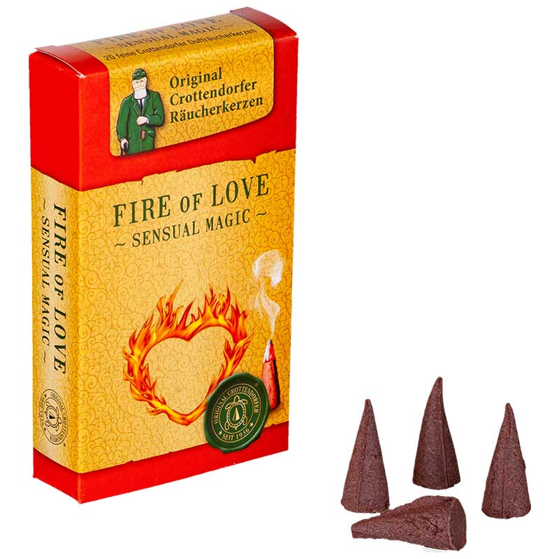 Original Crottendorfer Räucherkerzen "Fire of Love" 20er Pack