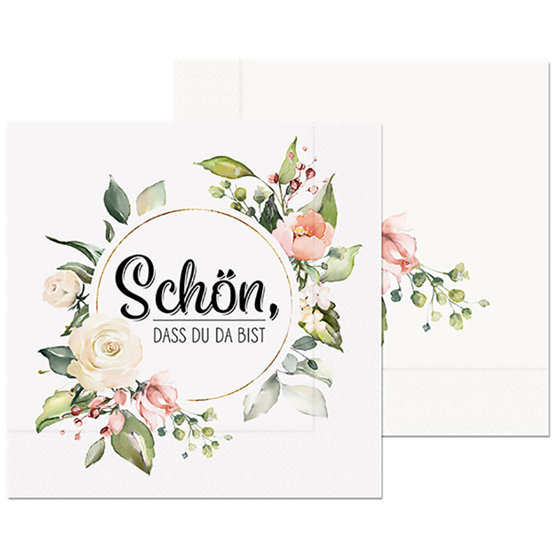 Servietten für Dich "Schön, dass Du da bist" 20er Pack