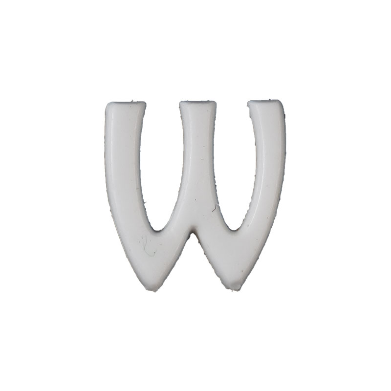 Wachsbuchstabe "W" 8mm weiß