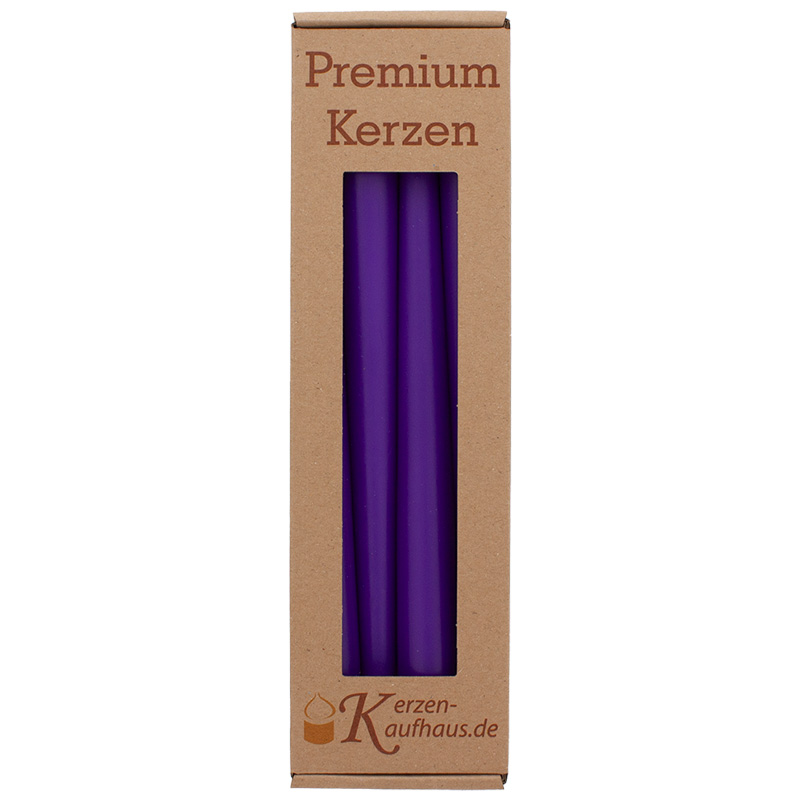 Spitzkerzen 250/23 lila 4er Pack