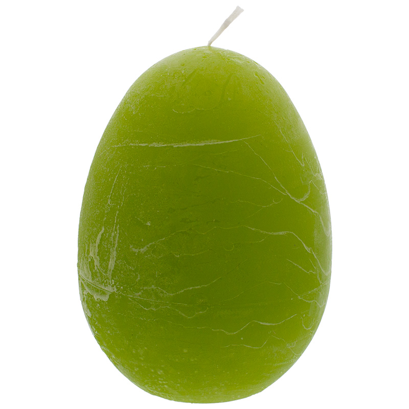 Rustic Ei-Kerze 13 cm limone