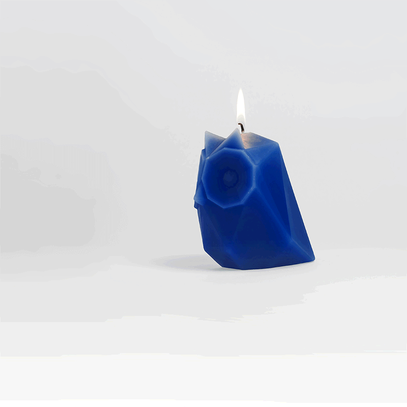 PyroPet Kerze Eule "Ugla" blau