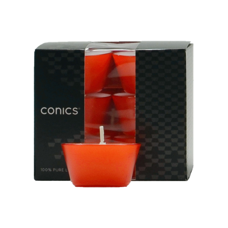 CONICS® Teelichte orange 12er Box