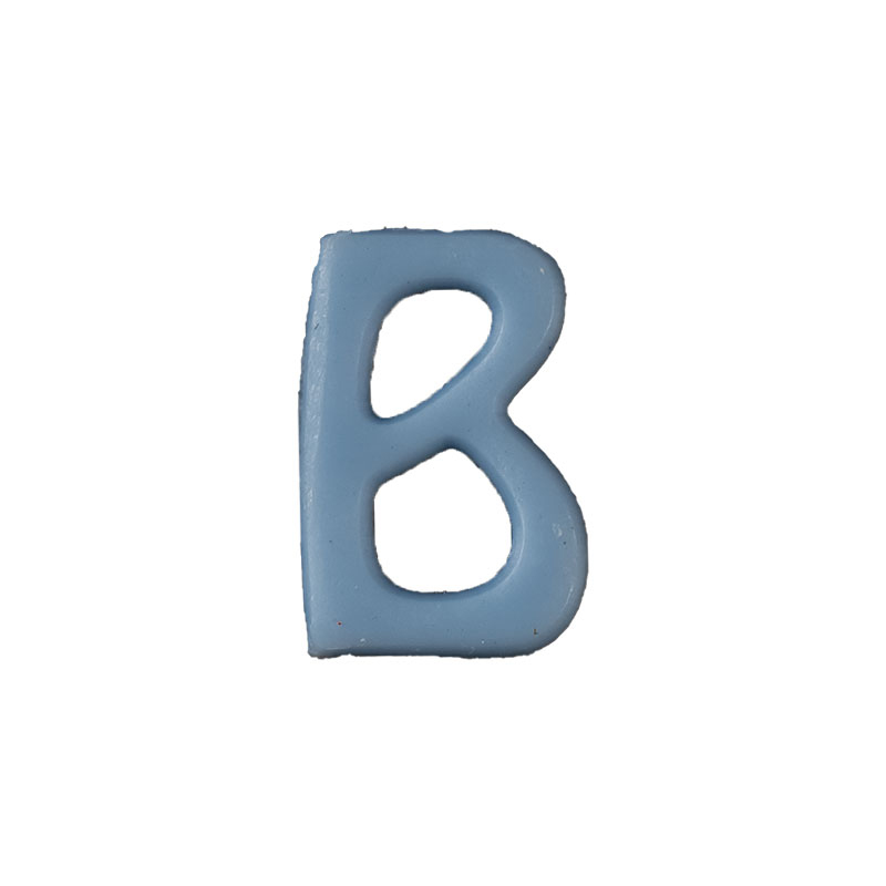 Wachsbuchstabe "B" 8mm hellblau