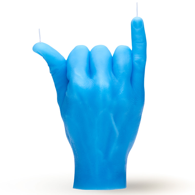 CandleHand Kerze "Shaka" blau CandleHand Kerze "Shaka" blau