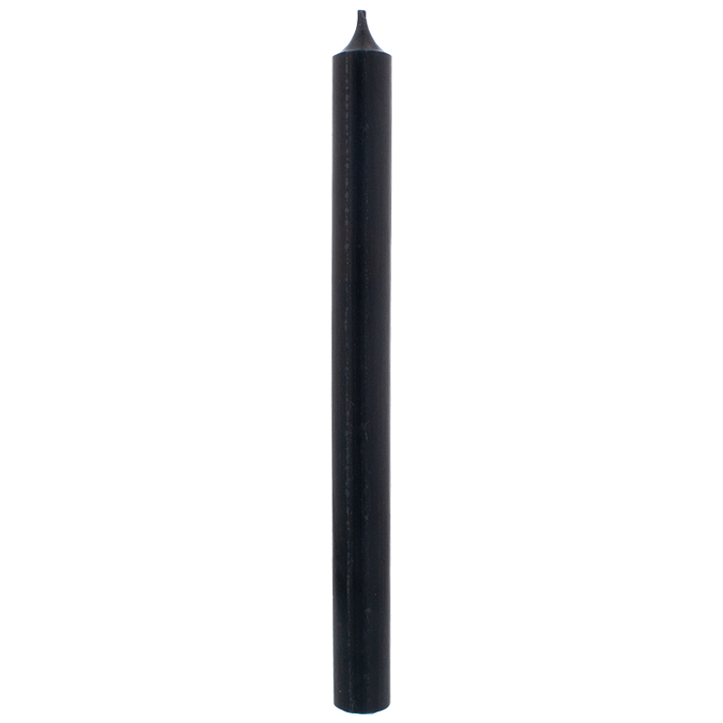Stabkerzen durchgefärbt schwarz 250 mm/22 mm 3er Pack