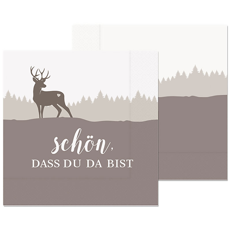 Servietten für Dich "Schön, dass Du da bist" 20er Pack