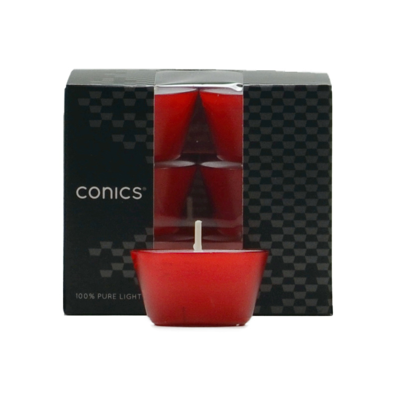 CONICS® Teelichte rubinrot 12er Box