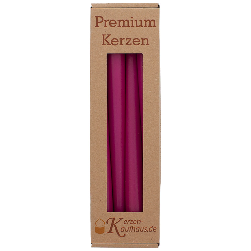 Spitzkerzen 250/23 fuchsia 4er Pack