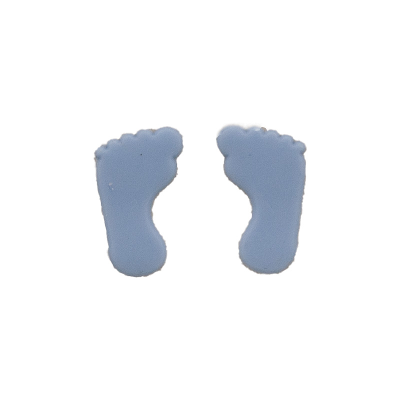 Wachsdekor Füße Paar hellblau