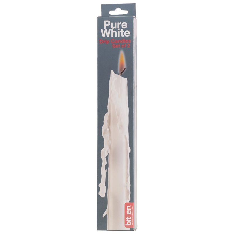 bitten Design Tropfkerzen Pure White 2er Pack