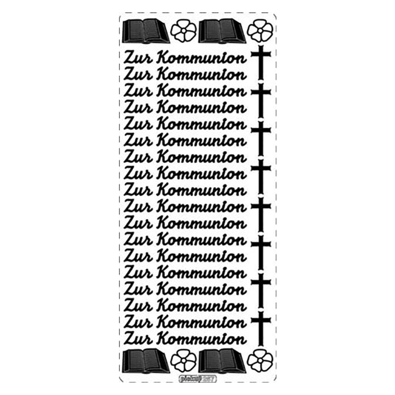 Sticker "Zur Kommunion" silber