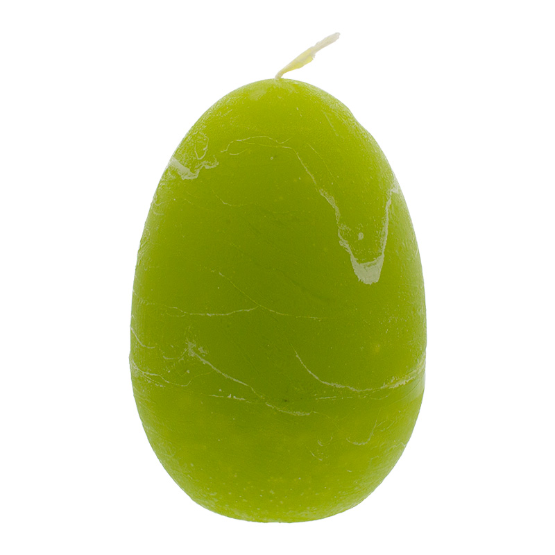 Rustic Ei-Kerze 11 cm limone