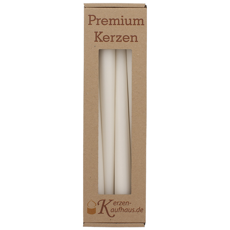 Spitzkerzen 250/23 wollweiß 4er Pack