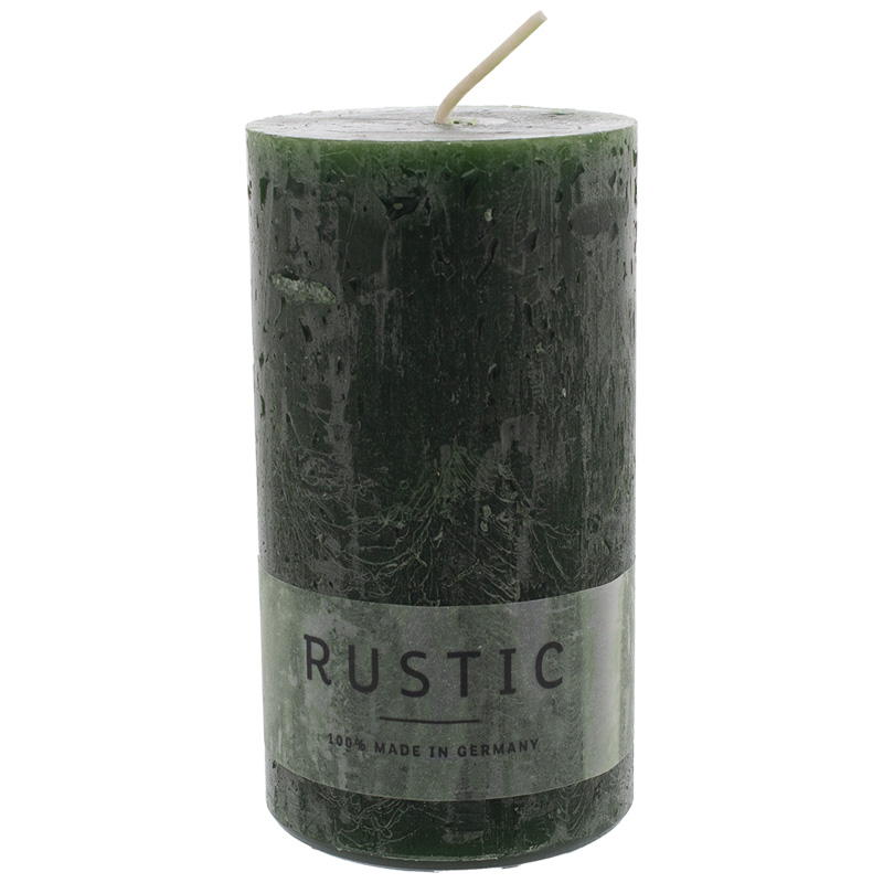 Rustic Kerze 110/60 mm jägergrün Safe Candle