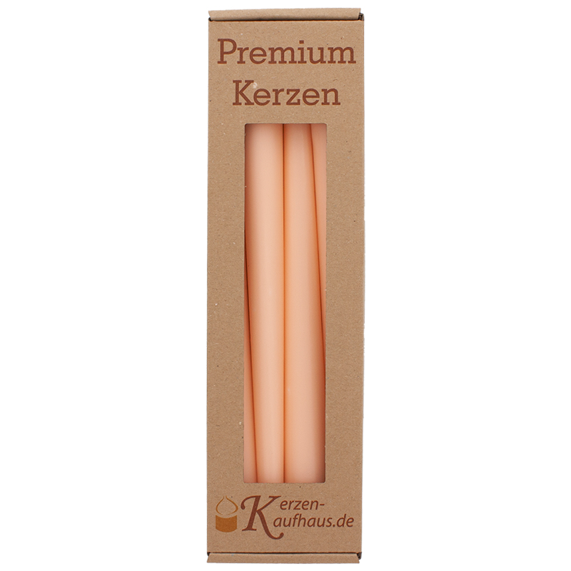 Spitzkerzen 250/23 peach 4er Pack