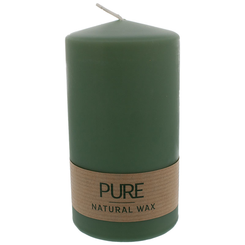 PURE Nature Wax Kerze 130/70 smaragd