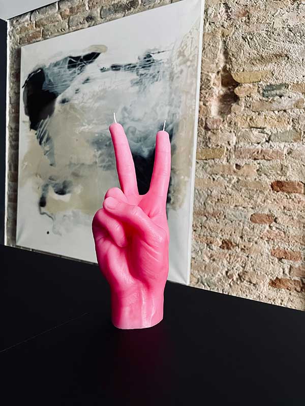 CandleHand Kerze "Peace" pink CandleHand Kerze "Peace" pink