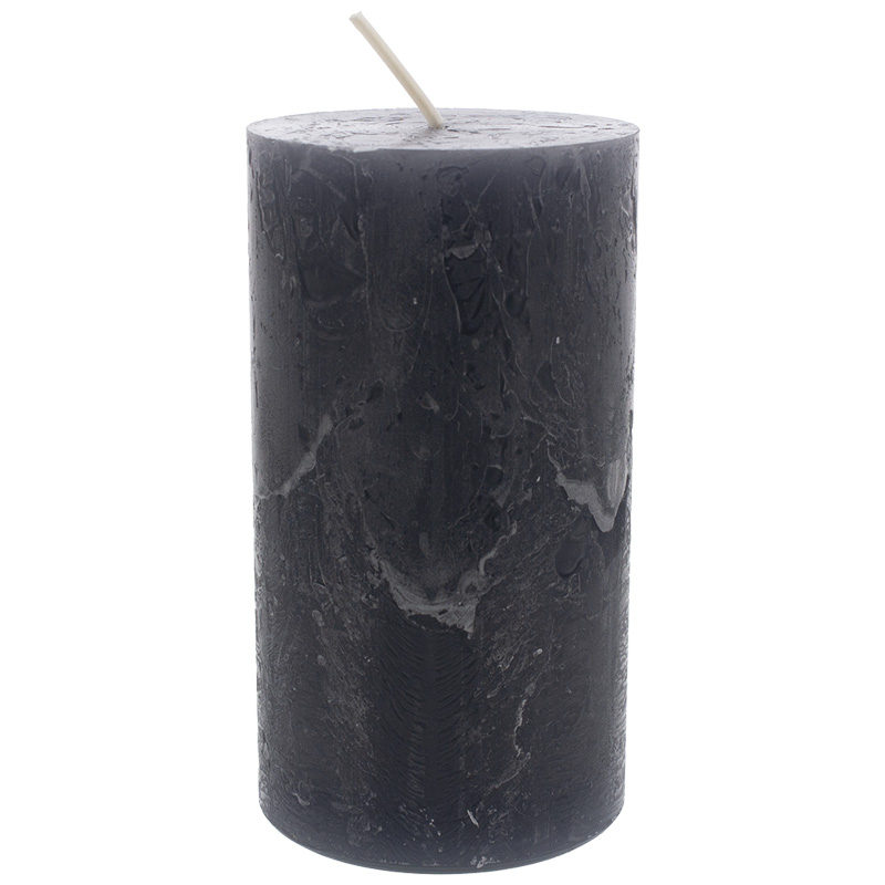 Rustic Kerze 110/60 mm anthrazit Safe Candle
