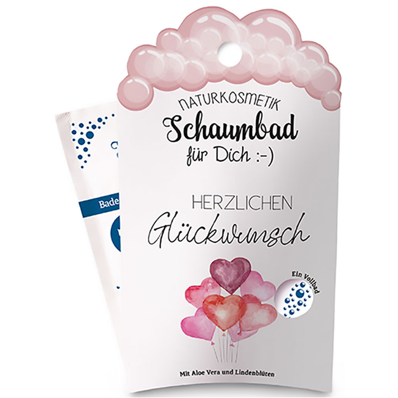 Naturkosmetik Schaumbad für Dich "Herzlichen Glückwunsch"