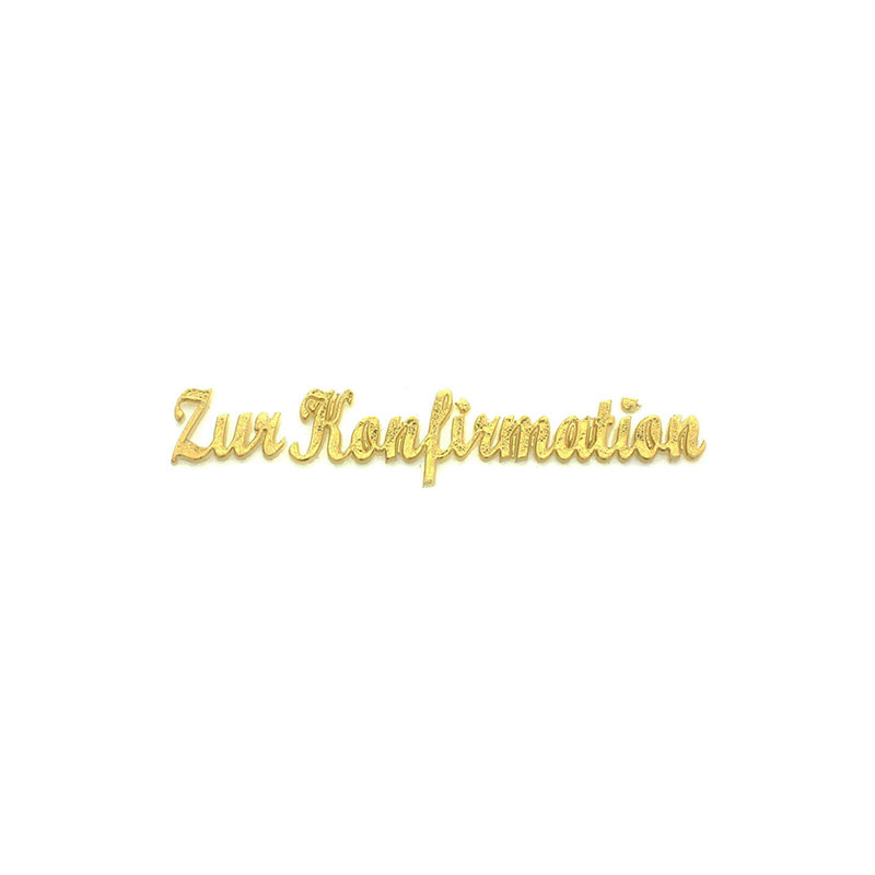 Wachsschriftzug "Zur Konfirmation" gold