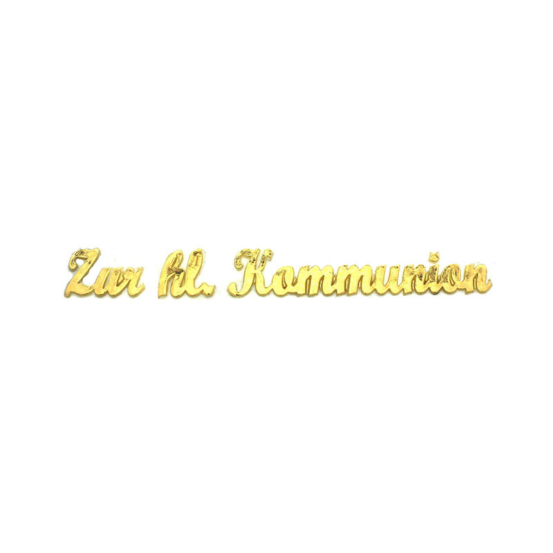 Wachsschriftzug "Zur hl. Kommunion" gold