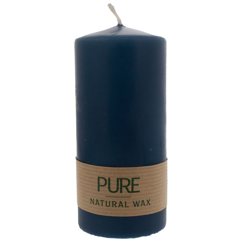 PURE Nature Wax Kerze 130/60 nachtblau