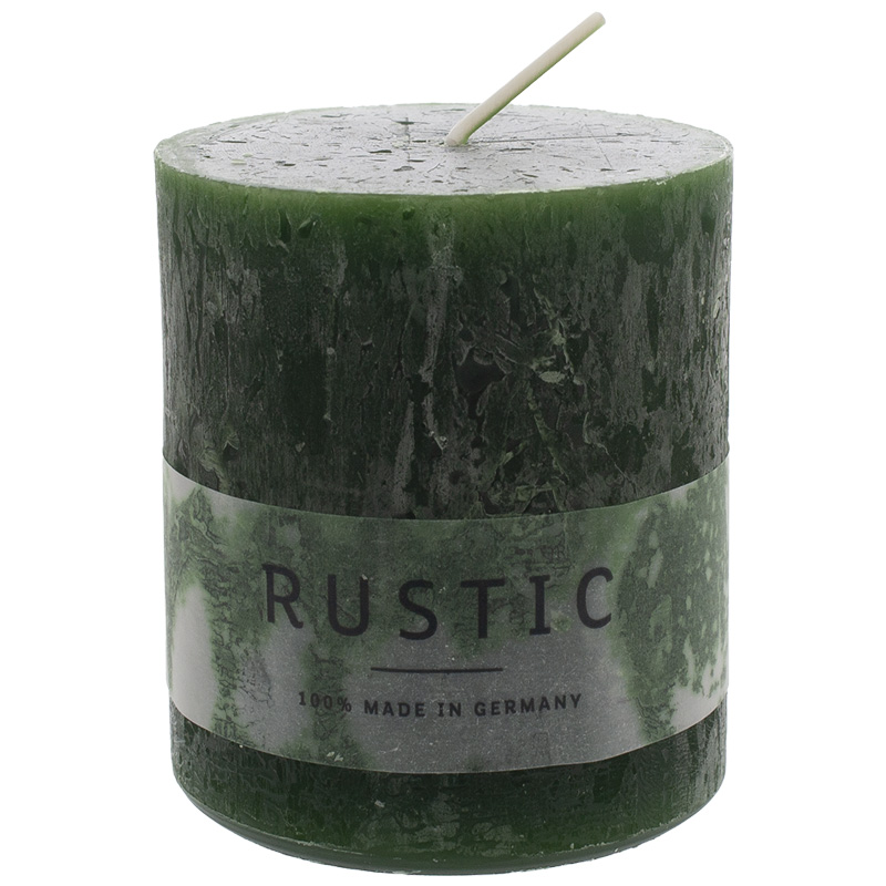 Rustic Kerze 80/70 mm jägergrün Safe Candle