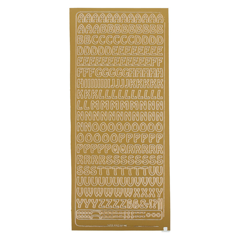 Sticker Großbuchstaben gold 9 mm