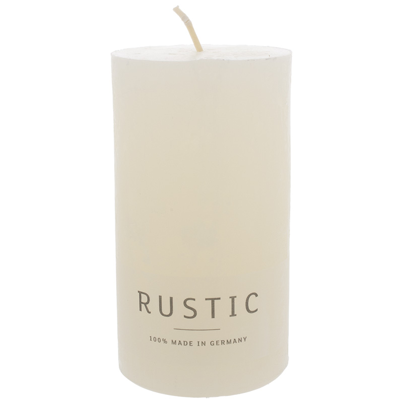 Rustic Kerze 110/60 mm wollweiß Safe Candle