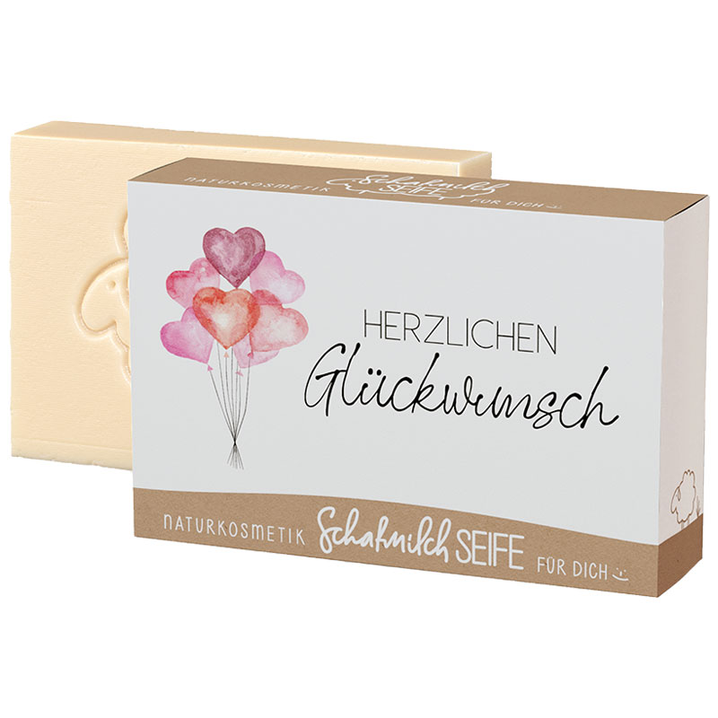 Naturkosmetik Schafmilch-Seife für Dich "Herzlichen Glückwunsch"