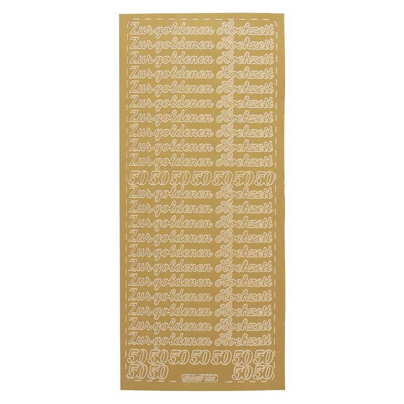 Sticker "goldene Hochzeit" gold