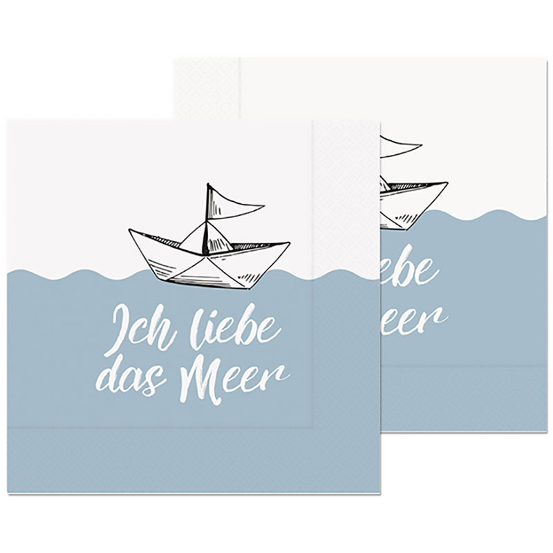 Servietten für Dich "Ich liebe das Meer" 20er Pack