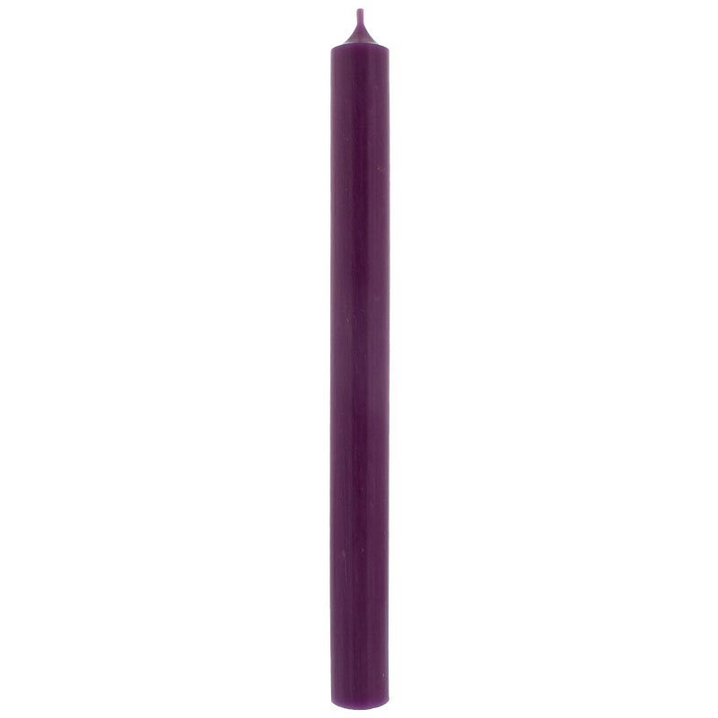 Stabkerze durchgefärbt aubergine 250 mm/22 mm