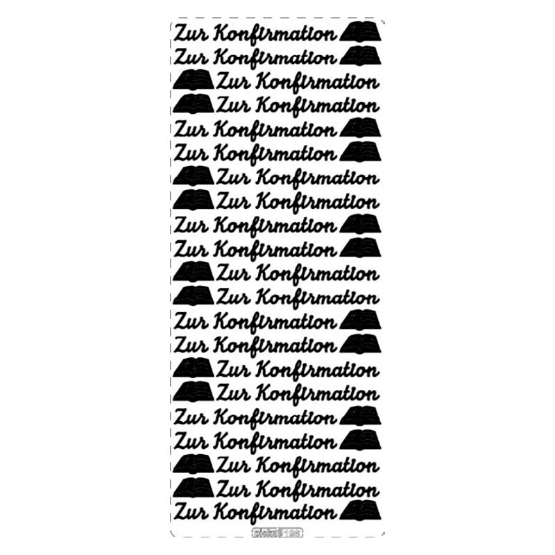 Sticker "Zur Konfirmation" gold