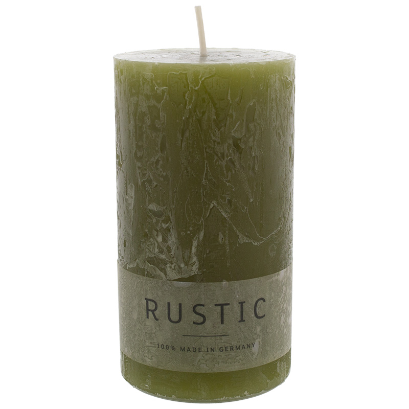 Rustic Kerze 110/60 mm olive Safe Candle
