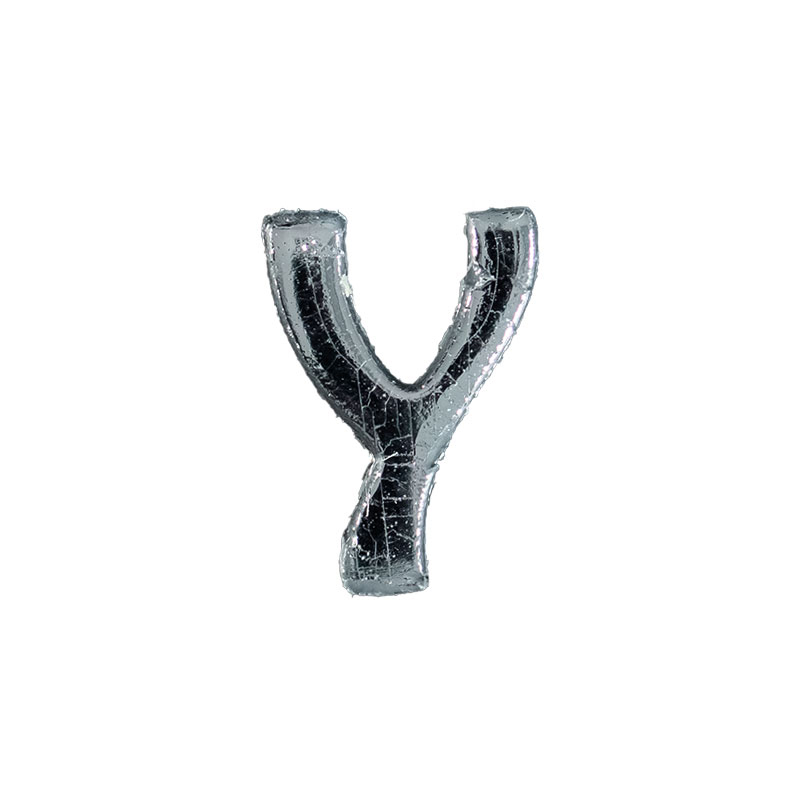 Wachsbuchstabe "Y" 8mm silber