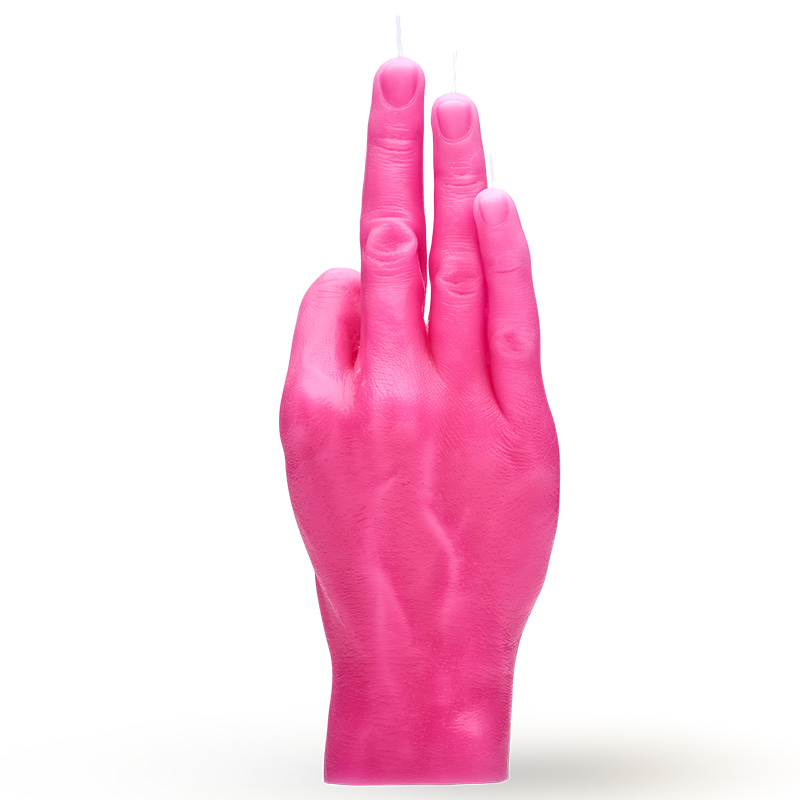 CandleHand Kerze "OK" pink CandleHand Kerze "OK" pink