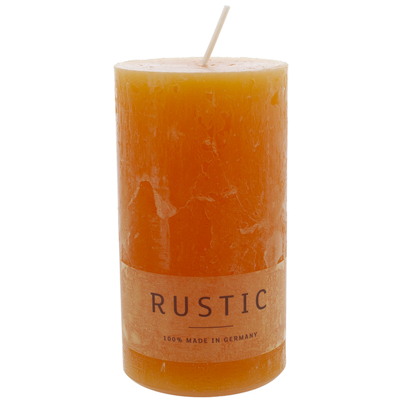Rustic Kerze 110/60 mm safran Safe Candle