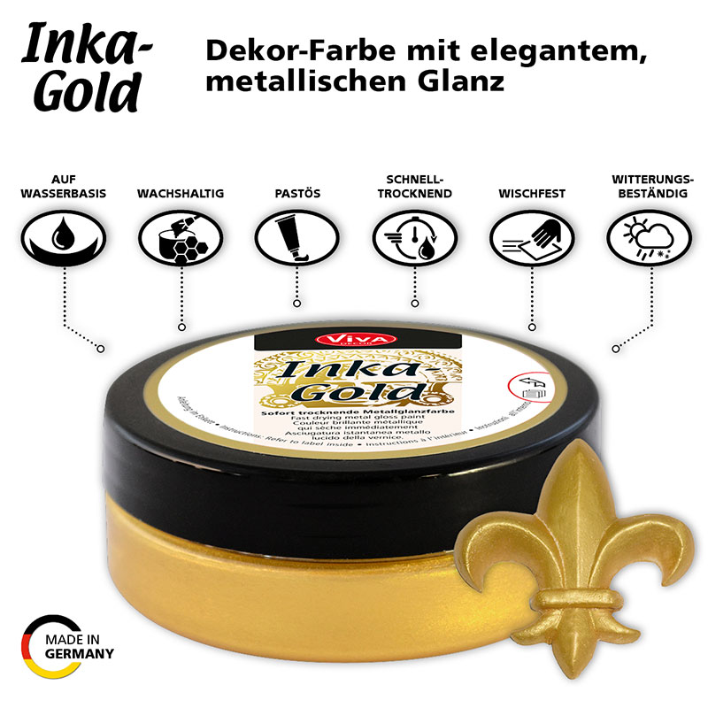 Inka-Gold Farbe stahlblau 62,5 g